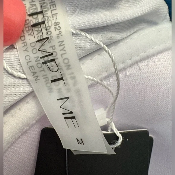 NWT Tempt Me Teal Vintage Swimsuit Retro Halter Ruched High Waist Bikini Set - Picture 14 of 16